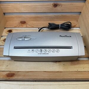 NoviTech Portable Paper Shredder Model PS-014 Silver Tested & Works Preowned